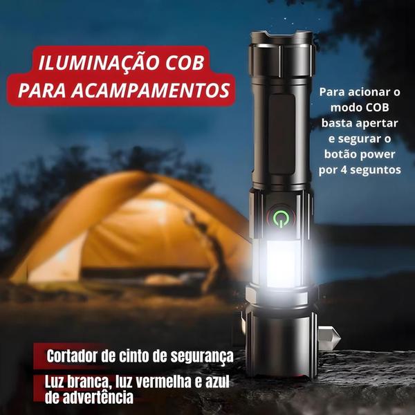 Imagem de Lanterna Longo Alcance 2000m Com Foco Recarregável B-Max BM-8521