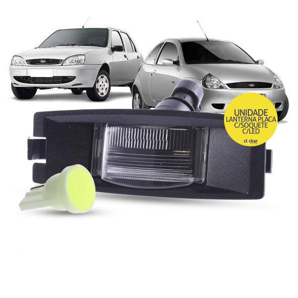 Imagem de Lanterna Luz de Placa + Soquete e LED Ford Ka 1997 a 2007 Fiesta Street Hatch Sedan1996 a 2002 Street até 2007