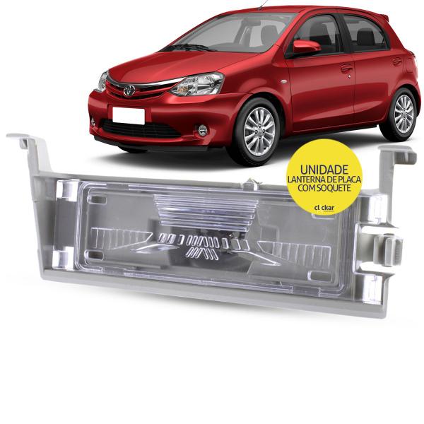 Imagem de Lanterna Luz de Placa + Soquete Toyota Etios Hatch Sedan 2012 2013 2014 2015 2016 2017 2018 2019 2020 2021