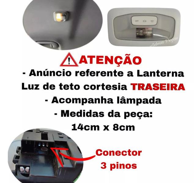 Imagem de Lanterna Luz De Teto Cortesia Traseira Jeep Renegade Limited 2017 2018 2019 2020 2021  Original