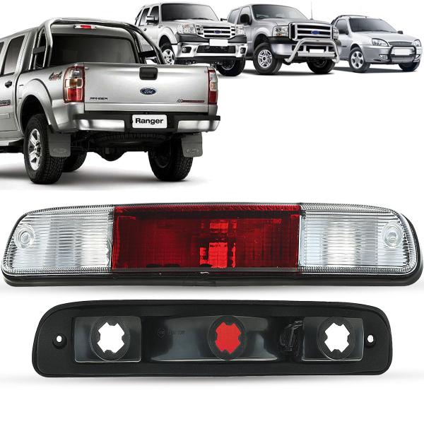 Imagem de Lanterna Luz Freio Teto Break Light Ford Ranger 1998 a 2012 F250 1999 a 2011 Courier 1997 a 2013 Com Luz de Caçamba