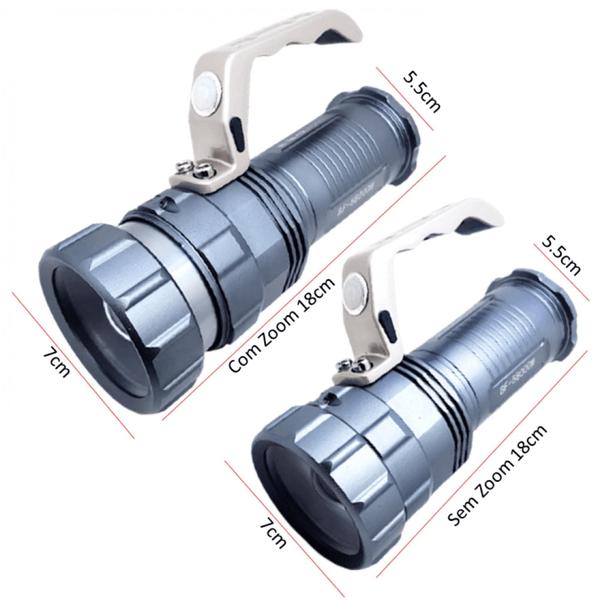 Imagem de Lanterna Luz Led Cree T6 Com Sinalizador 58000w Ideal Para Quedas de Energia B8806