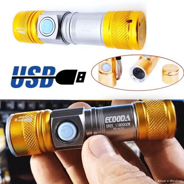 Imagem de Lanterna Luz Led Cree T6 Para Bicicleta Cor Dourado CE6120DO