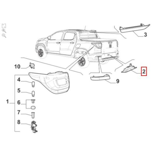 Imagem de Lanterna Luz Placa parachoque Fiat Nova Strada 2020 2025