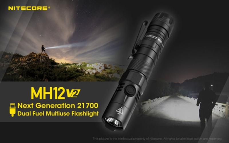 Imagem de Lanterna Nitecore Mh12 V2 1200 Lumens Bateria 5000mah + Nf-e