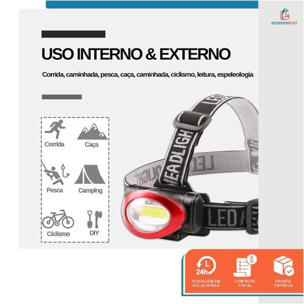 Imagem de Lanterna Para Cabeça 10 Led'S Fita Elastica Forte - Starfer