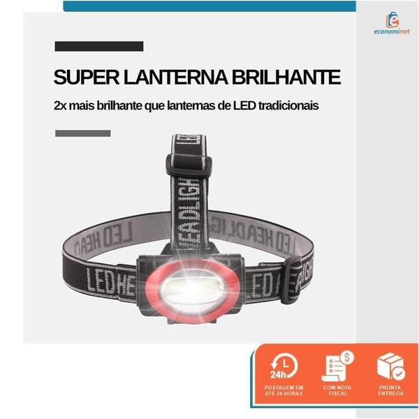 Imagem de Lanterna Para Cabeça 10 Led'S Fita Elastica Forte - Starfer