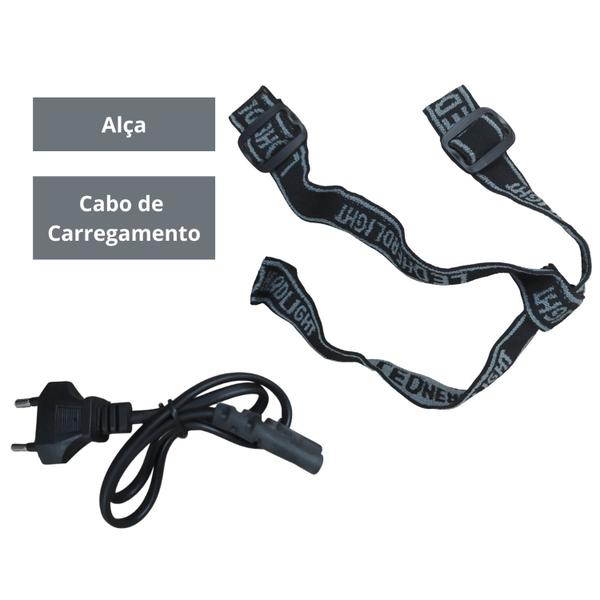 Lanterna para Cabeça Led Potente e Eficiente 6500K Recarregavel Resistente a Suor 2 Modos de Iluminação - Altomex Imagem de Lanterna para Cabeça Led Potente e Eficiente 6500K Recarregavel Resistente a Suor 2 Modos de Iluminação