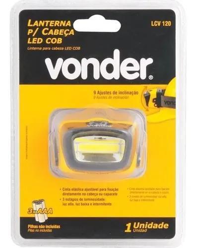 Imagem de Lanterna Para Cabeça Ou Capacete Led Cob 120 Lúmens - Vonder