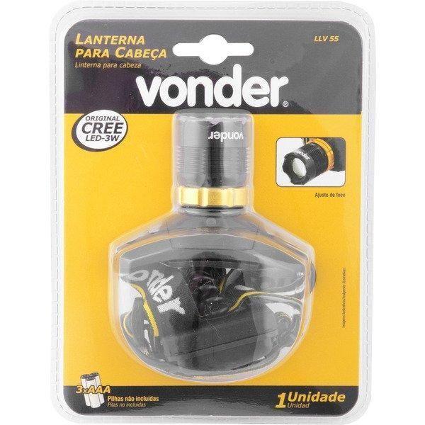 Imagem de Lanterna Para Cabeça Super Led Cree 130 Lumens Llv55 Vonder