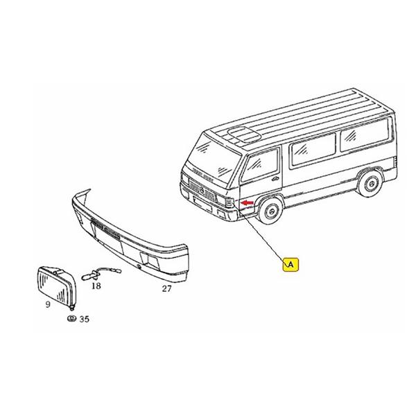 Imagem de Lanterna Pisca Lateral Mercedes Benz Mb180 Cristal 1994 176