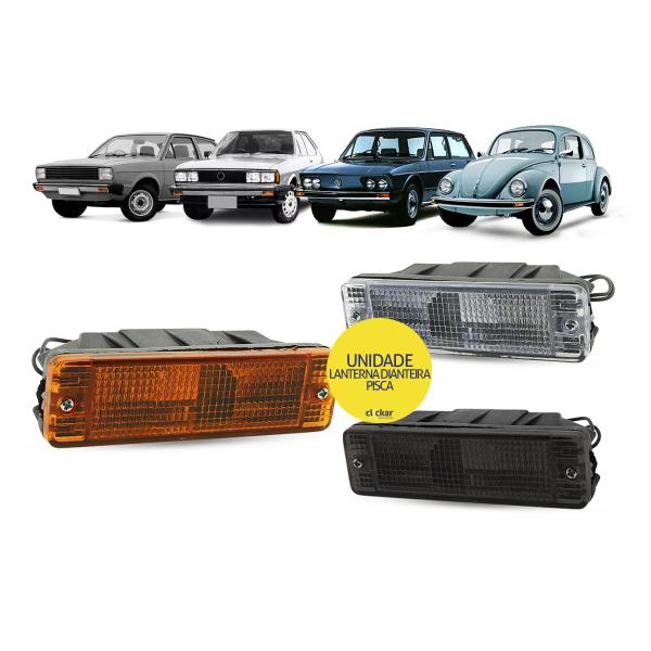 Imagem de Lanterna Pisca Seta Dianteiro + LED Volkswagen Brasilia Gol Saveiro BX Fusca Variant II SP2 Passat  GTB S2 GTC GTI