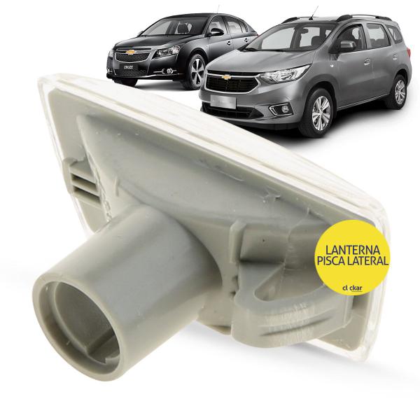 Imagem de Lanterna Pisca Seta Lateral + Soquete Chevrolet Cruze 2011 2012 2013 2014 2015 2016 Spin 2019 2020 2021 2022