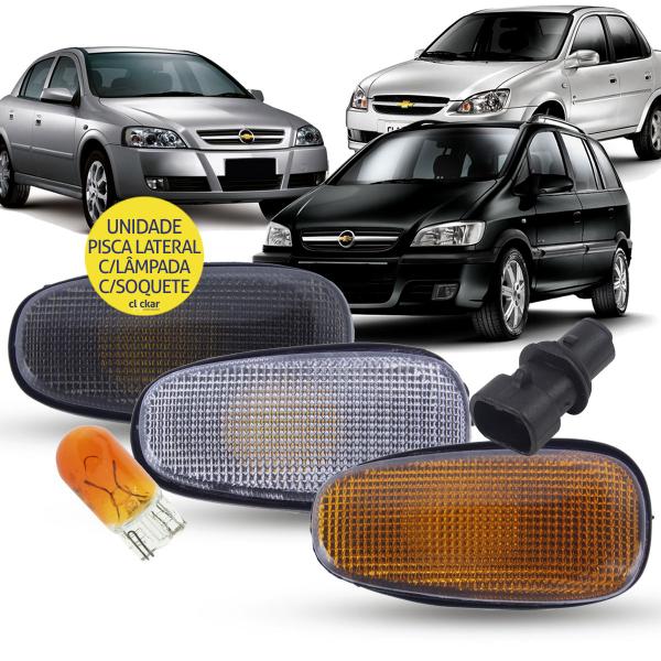 Imagem de Lanterna Pisca Seta Lateral + Soquete e Lâmpada Chevrolet Astra 1999 a 2010 Zafira 1999 a 2011 Classic 2011 a 2015