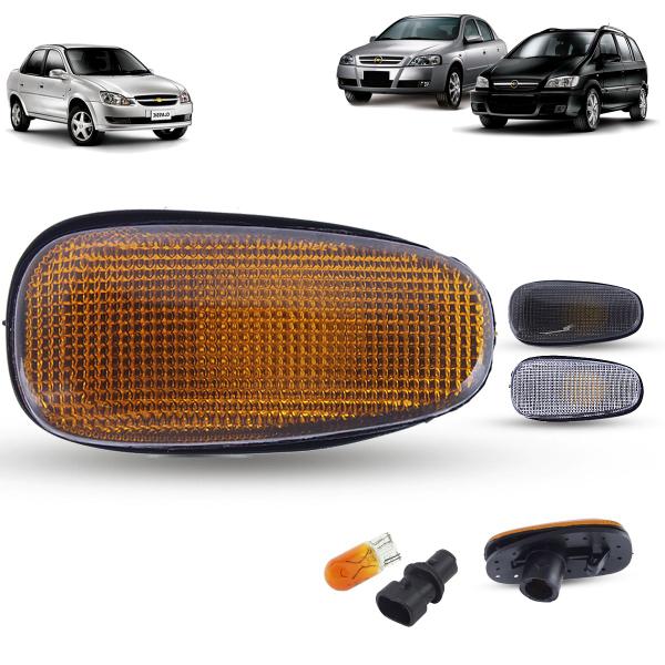 Imagem de Lanterna Pisca Seta Lateral + Soquete e Lâmpada Chevrolet Astra 1999 a 2010 Zafira 1999 a 2011 Classic 2011 a 2015