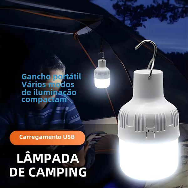 Imagem de Lanterna Portátil Recarregável LED Super Brilhante - 5 Modos de Iluminação para Acampamento