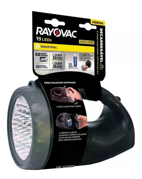 Lanterna Rayovac Híbrida R19 LED Bivolt Imagem de Lanterna Rayovac Híbrida R19 LED Bivolt