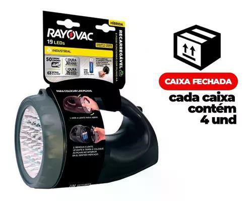 Lanterna Rayovac Recarregável Híbrida Bivolt - Caixa com 4 unidades Imagem de Lanterna Rayovac Recarregável Híbrida Bivolt - Caixa com 4 unidades