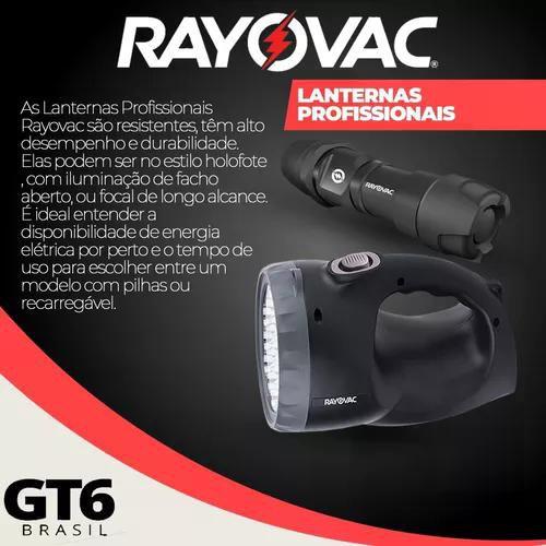 Lanterna Rayovac Recarregável Híbrida Bivolt - Caixa com 4 unidades Imagem de Lanterna Rayovac Recarregável Híbrida Bivolt - Caixa com 4 unidades