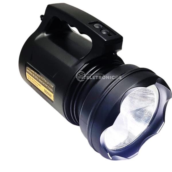 Imagem de Lanterna Recarregável 300W Iluminação LED Super Forte para Aventura e Emergências LE8312