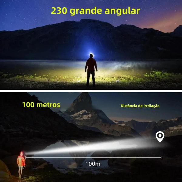 Imagem de Lanterna Recarregável LED com Sensor - USB, Bateria Embutida e Ideal para Camping