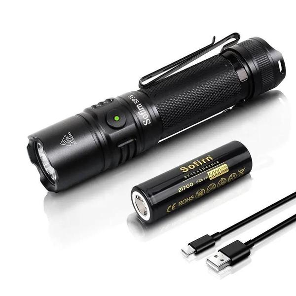 Imagem de Lanterna Recarregável Sofirn SP35 LED - 2200lm, USB-C, Indicador de Energia