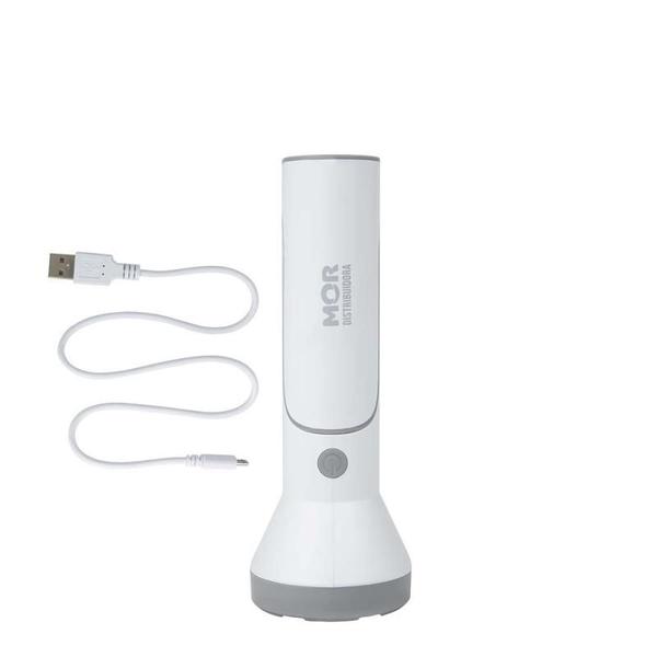 Imagem de Lanterna Recarregável USB 140 Lúmens Led Alcance 100 Metros Bivolt MOR