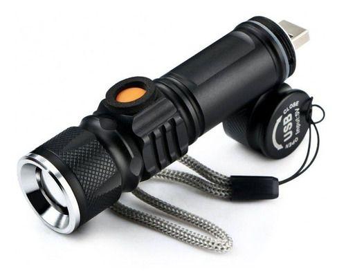 Imagem de Lanterna Recarregavel Usb Led  Potente Lt-417 Luatek