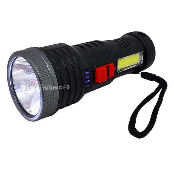 Imagem de Lanterna Recarregavel Via Usb Ilumina Led Bem Longe Tomada USB  LT8931