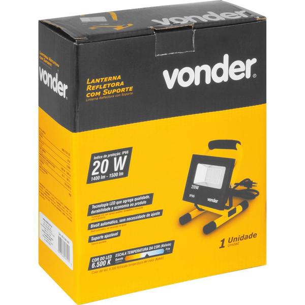 Lanterna Refletora com Suporte 20 W Vonder Imagem de Lanterna Refletora com Suporte 20 W Vonder