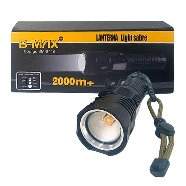 Imagem de Lanterna Sabre de Luz 2000M recarregada  via USB,Lanterna LED laser 6 modos - B-MAX