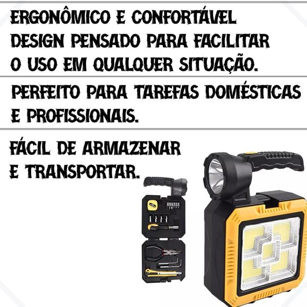 Imagem de Lanterna Solar Carga USB e Kit Multifuncional KA-L6993