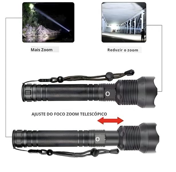 Imagem de Lanterna T9 Super Led P70 2000 Lumens Recarregável