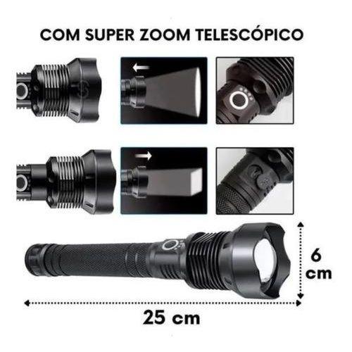 Imagem de Lanterna tática led super potente Super brilhante P90 mais forte do mercado recarregável zoom bateria Entrega rápida