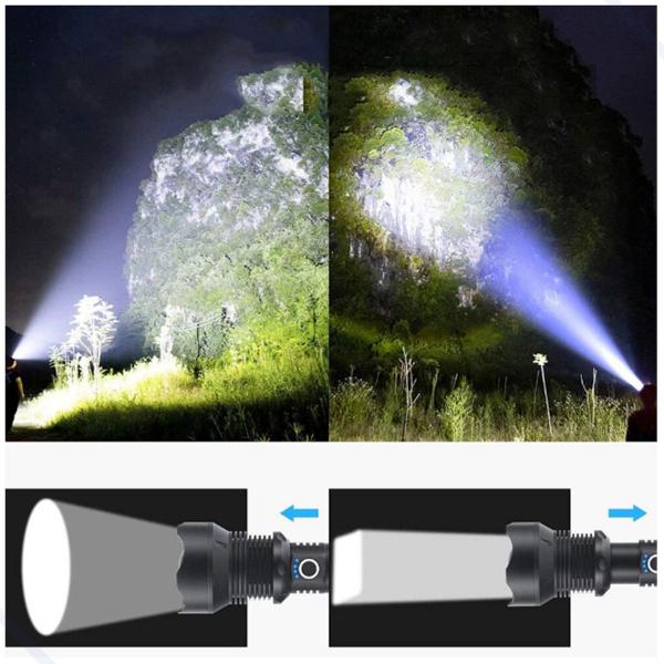 Imagem de Lanterna Tática Mais Forte Do Mundo T9 Potente Led Cree Usb