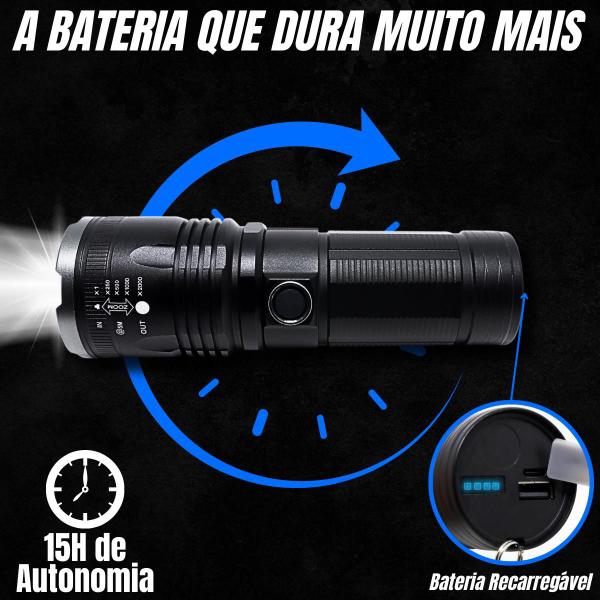 Imagem de Lanterna Tática Militar Led Ultra Super Potente +2km De Distancia