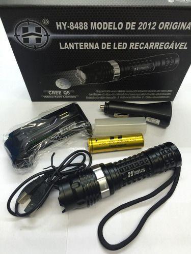 Imagem de Lanterna Tática Police Recarregável Cree Q5 1500w 4200l