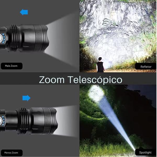 Imagem de Lanterna Tática Super Potente 2000 Lumens - Ideal para Acamp