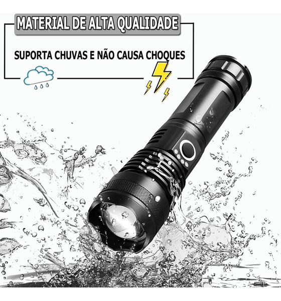 Imagem de Lanterna Tática T9 Super Potente 5 Modos De Iluminação Cor da lanterna Preto Cor da luz Branco