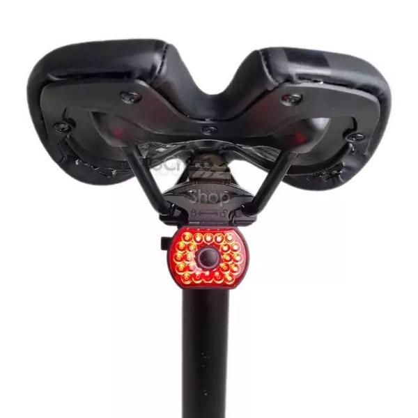 Imagem de Lanterna Traseira Bike Brake Light 22 Leds Usb Sensor Freio