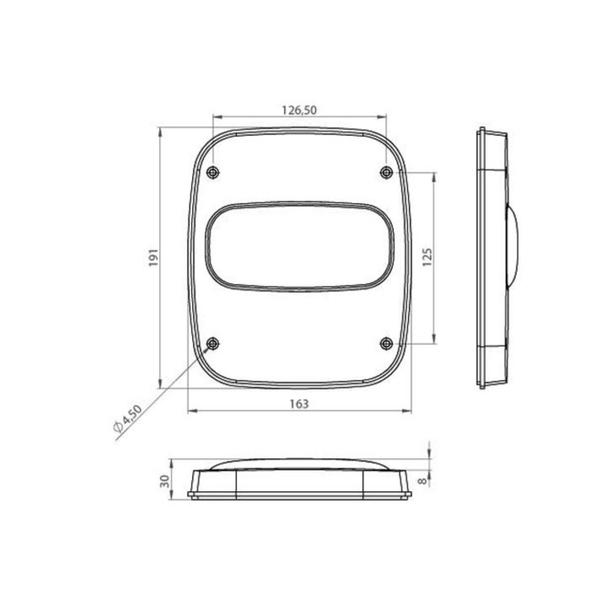 Imagem de Lanterna Traseira Bojuda Caminhões VW / Ford 2012+ com Vigia