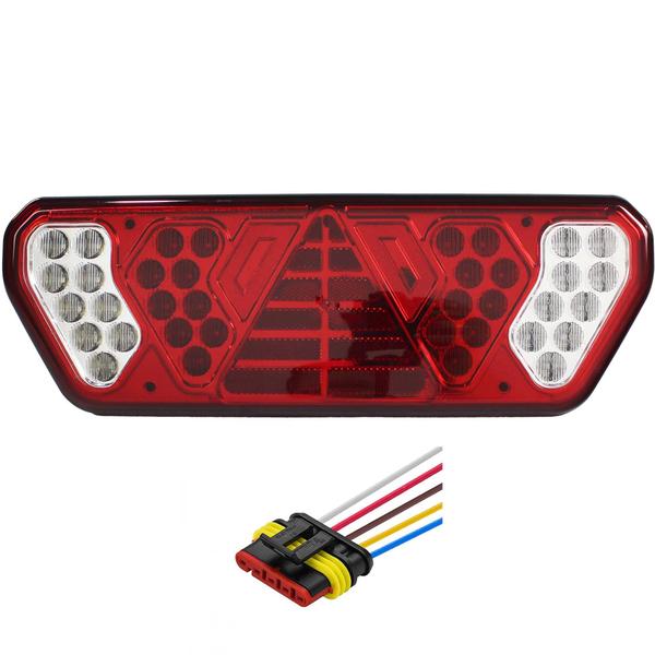 Imagem de Lanterna Traseira Caminhão Carreta Guerra LED 24V + Conector