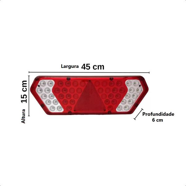 Imagem de Lanterna Traseira Caminhão Carreta Guerra Led Lado Esquerdo