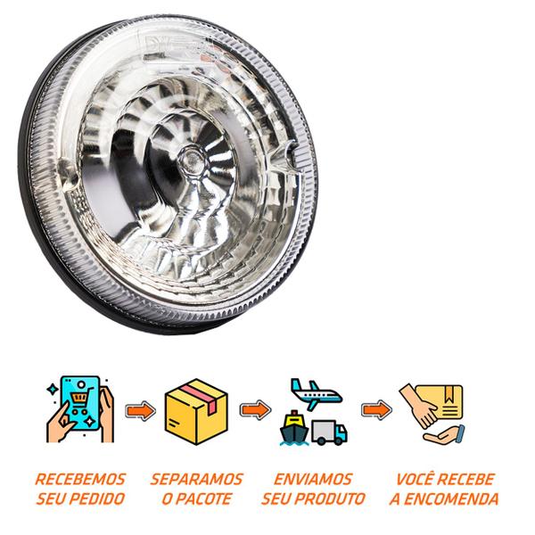 Imagem de Lanterna Traseira Carreta Librelato 125mm Cristal Metalizada