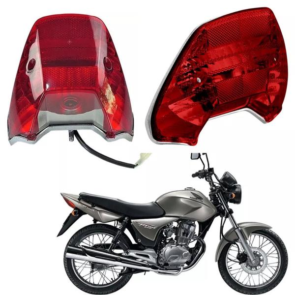 Imagem de Lanterna Traseira Design Esportivo Motoboy Cg 150 Titan 2004 Até 2008 Honda