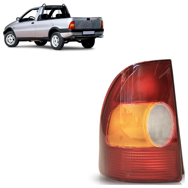 Imagem de Lanterna Traseira Fiat Strada 1998 A 2000  Carcaça Preta