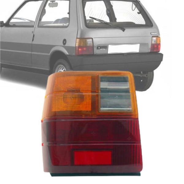 Imagem de Lanterna Traseira Fiat Uno 1984 a 2003  Lado Esquerdo Tricolor