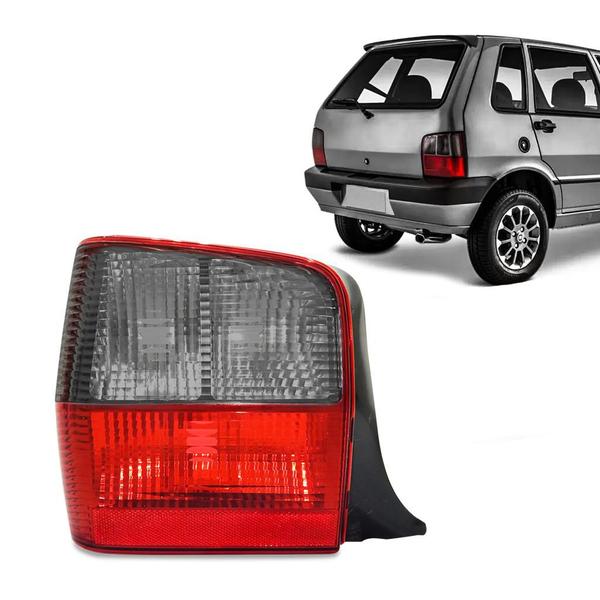 Imagem de Lanterna traseira Fiat Uno 2004 a 2010 Rubi/Fumê