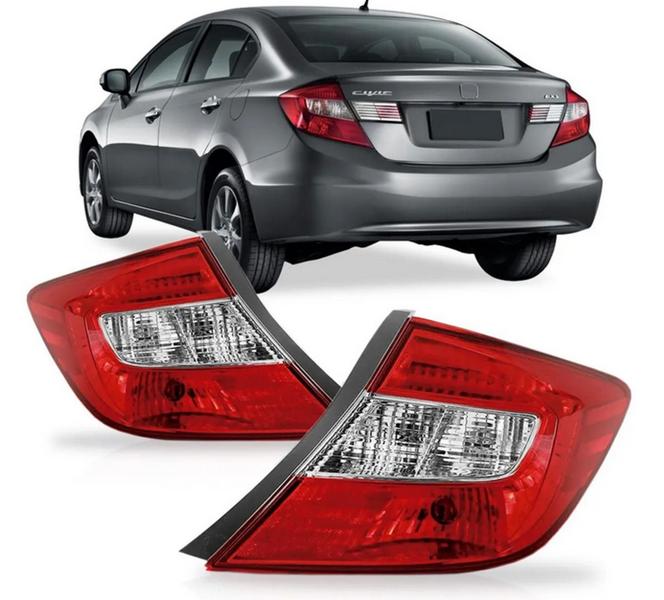 Imagem de Lanterna Traseira Honda Civic 2012 2013 2014 2015 2016 Bicolor Lado Direito