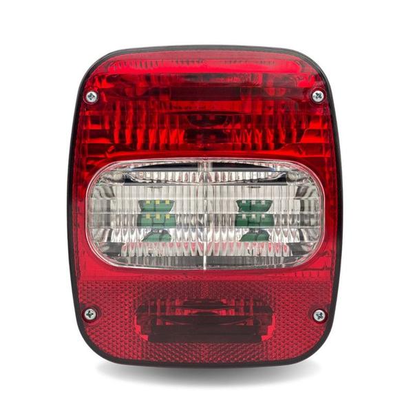 Imagem de Lanterna Traseira LED Ford Volks Euro 5 Lado Esquerdo Com Vigia Metalizado 24V Lantersul